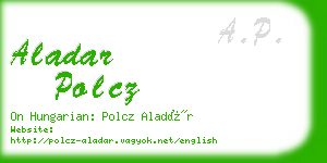 aladar polcz business card